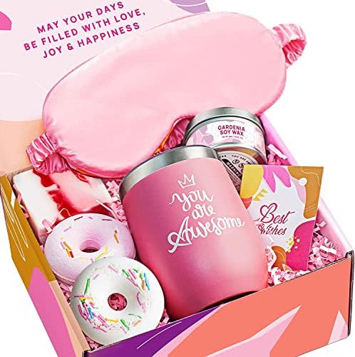 Elrisme Najbolji Božićni pokloni za žene Spa pokloni Set izvrsno pakovanje pogodno za božićne poklone, za majku, baku, mamu, nju, rođendanski poklon, Pink