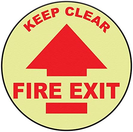 Držite čiste vatrogasne izlaske izlaza od podova Crveni antiklizacijski okrugli oblik Lifestyle industrijski znakovi
