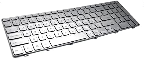 Padarsey novi laptop zamjena Tastatura sa pozadinskim osvjetljenjem i okvir kompatibilan za Dell Inspiron