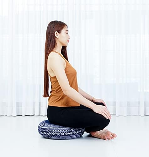 Leewadee Zafu joga jastuk - okrugli meditacija za joga vježbe, svijetli pod jastuk ispunjen ekološkim