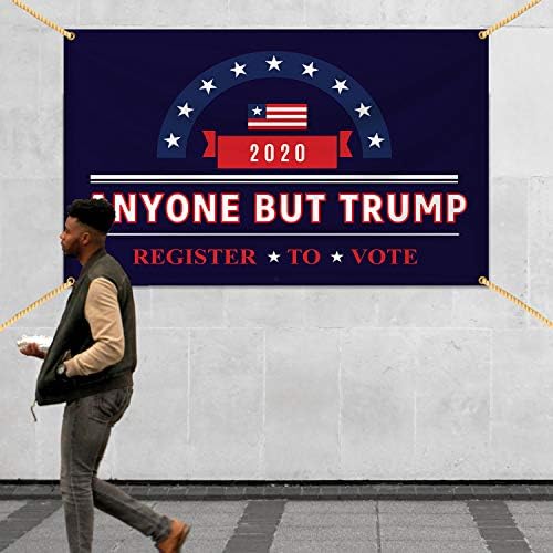 Banner Buzz čini da je vidljivo nikoga, ali Trump Registrirajte se za glas 2020 Vinil Banner, američka politička glasačka kampanja za unutarnju vanjsku, 11 oz bijednih fleksibilnih banera s metalnim rubovima