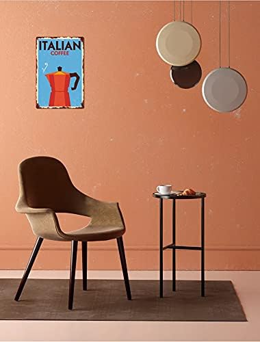 Talijanska kafa metalna limena znak za bar kafe garaža zidni dekor retro vintage 7,87 x 11,8 inča