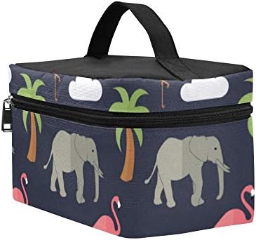 Bešavni uzorak Jungle Flamingo Bird Animal Eleph Pattern Lunch Box tote torba za ručak izolovana torba za