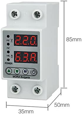 NYCR Digital Adjustable Over & amp; under Voltage Protector Dual Display 40A 63A 230V Din Rail Relay prenapona granica preko trenutne zaštite
