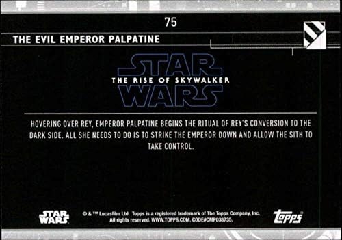2020 TOPPS Star Wars Raspon Skywalker serije 2 Purple # 75 Trgovačka kartica za zlu car Palpatine