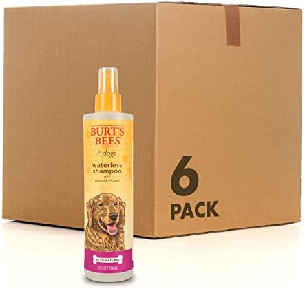 Burt's Bees for Pets prirodni sprej za šampon bez vode za pse / napravljen od jabuke i meda | jednostavan način prirodnog kupanja vašeg psa / bez okrutnosti, bez sulfata i parabena, proizvedeno u SAD-10 oz-6 pakovanje