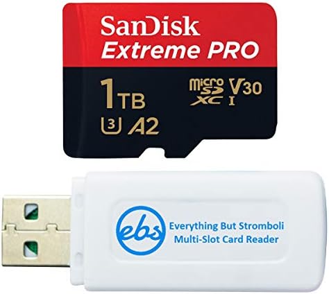 SanDisk Extreme Pro 1TB Micro SD memorijska kartica sa adapterom za Mavic 3 Fly, Mavic 3 Cine, Mavic 3 Drones paket sa svime osim Stromboli MicroSDXC & čitač SD memorijskih kartica