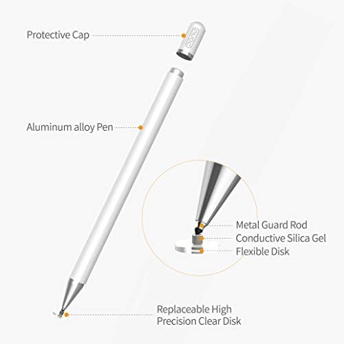Olovka za olovku za iPad olovku, kapacitivna olovka visoke osjetljivosti & amp; Fine Point, magnetizam Poklopac poklopac, univerzalni za Apple / iPhone/Ipad Pro / Mini/Air/Android / Microsoft / Surface i drugih ekrana osjetljivih na dodir