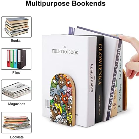 Akvarelna žirafa završava Knjige za police drveni stalak za knjige držač za knjige za dekoraciju kućnih studija u bibliotečkoj školi