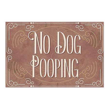 CGsignLab | Nijedan pas Pooping -Victorian Card prozor Cling | 27 x18