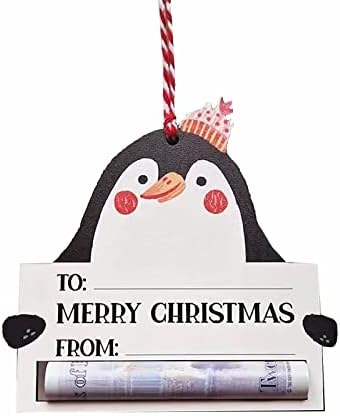 Božićni novčanik viseći drveni božićni ukras novčanika Jedinstveni novac Holde Holiday i božićni novac i poklon kartica