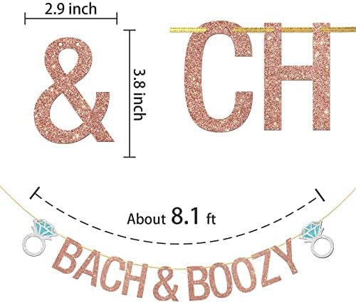 Deloklte Bach & Boozy Banner - svadbeni tuš, bachelorette Dekoracije za zabavu Banner - Bach Party Dekoracije,
