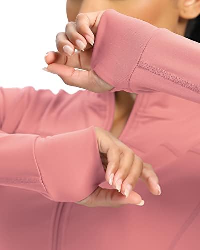 Colonoskin ženski lagani zip up jakne za vježbanje Joga obrezana tekuća teretana Atletska jakna s rupama za palčeve
