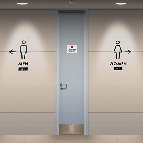 Luyu Ada Muškarci i ženski toaletni znakovi sa strelicom za tvrtke Crni akrilni materijal, lepljenje