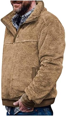 Muška džemperi i puloveri Polo sa džepovima dugmad Aztec zabava džemperi Zip up V-izrez pulover jaknu za muškarce zima