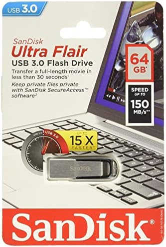 SanDisk Ultra Flair USB fleš uređaj, 64 GB, srebro