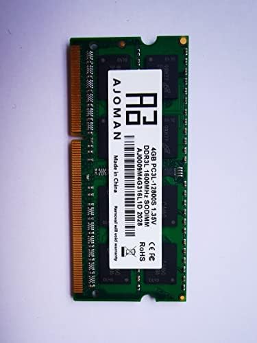 Ajoman 4GB DDR3L 1600 Laptop Ram Sodimm 4GB 2RX8 PC3L-12800S 204-pinski 1,35V CL11 Dual Rang Notebook DDR3 memorija