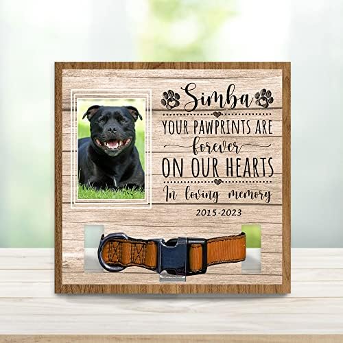 Otisci vaših šapa zauvijek su u našim srcima, personalizirani držač ovratnika za pse Stafordski