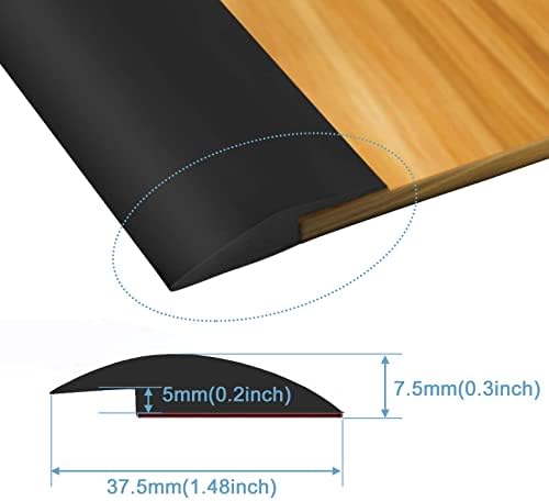 Podne gume Transition Strip samoljepljivi tepih do prelaznog trake za prelasku trake za prag za prijelaze s visinom manjim od 5 mm / 0.2in