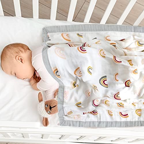 LifeTree Rainbow Toddler (muslin quilts bebe za dječji pokrivač za dječake i djevojke, 70% bambusova