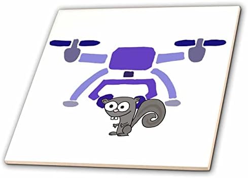 3drose smiješni slatki dron koji nosi leteću vjevericu Dron satiru crtani film-pločice