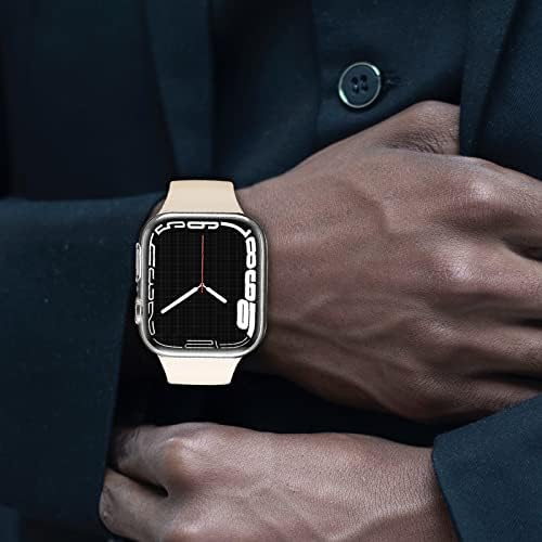 Orzero Kompatibilan za Apple Watch seriju 8 41mm, serija 7 41mm zaslona zaslona, ​​TPU Crystal Clear Full Body zaštitni poklopac otporan na ogrebotine apsorbira ultra tanak