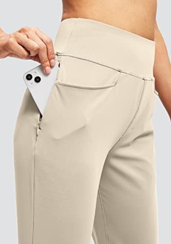Ženske pantalone za žene sa 5 džepova s ​​5 džepova visokih struka Stretci putovanja Atletski