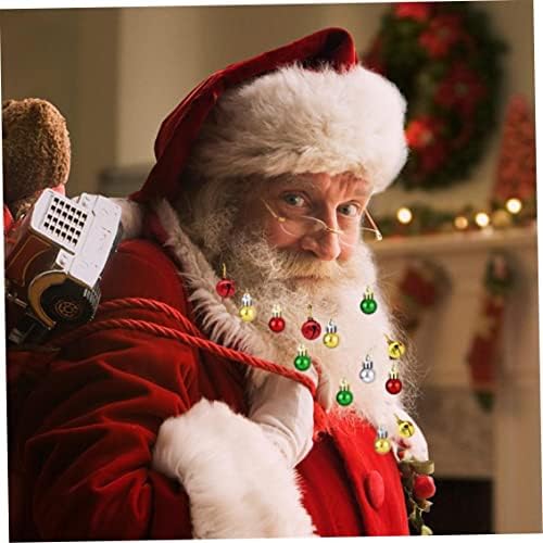 Nirelief 12 Božićni brad Dekorativni isječak svijetli Božićni brkovi Božićni brkovi Dekoracija Party Nosite smiješni poklon, brade sjaj za muškarce