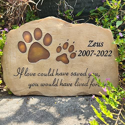 Spomen kamenje za pse za kućne ljubimce,personalizirani otisci šapa spomen kamenje za pse mačke stepenice na otvorenom ili u zatvorenom prostoru za oznake grobova u vrtu u dvorištu L888