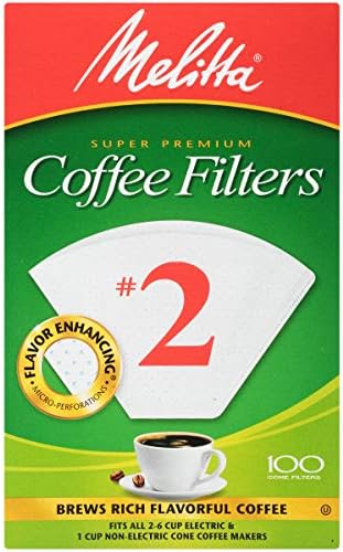 Melitta # 2 Filteri Za Kafu U Kornetu, Bijeli, 100 Broj