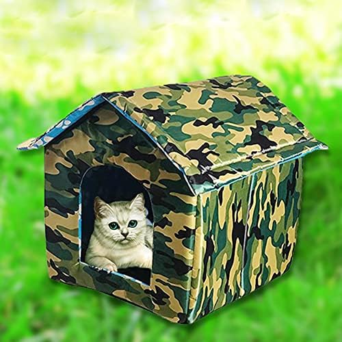 LAXY Cat Dog vodootporna platnena kuća, sklopivo toplo sklonište za kućne ljubimce, pećinska kuća za divlje