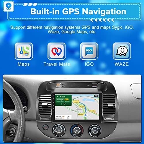 za 2000-2003 Toyota Camry Radio, Android 10 Auto Stereo Radio plejer 9 inčni ekran osetljiv na dodir auto audio prijemnik sa GPS navigacijom Bluetooth glavnom jedinicom podržava rezervnu kameru WiFi ogledalo Link FM