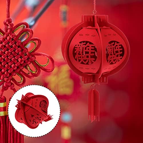 Operilacx Domaći dekor Red Chinese Lanterns Dekoracije za kineski novogodišnji kineski festival i proslavi fenjer Chinese Chinese Lucky Red Happy Nova Godina 3D ukrasi za vjenčanje