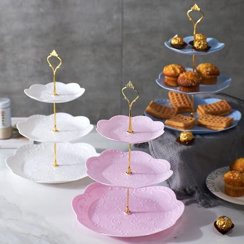 Lhllhl odvojivi stalak za torte evropski stil 3 Tier slastičarski kolačić voćna ploča