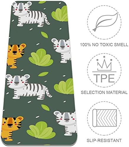 Siebzeh Tiger Pattern Premium Thick Yoga Mat Eco Friendly Rubber Health & amp; fitnes non Slip