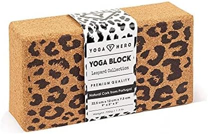 Yoga Hero Cork Yoga Mat za žene-tanka prostirka za jogu sa jedinstvenim Leopard dizajnom - neklizajuća lagana