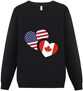 Kanadska američka zastava Muška dukserica od mješavine pamuka i dukserica pulover dukserica Crewneck Odjeća dugih rukava