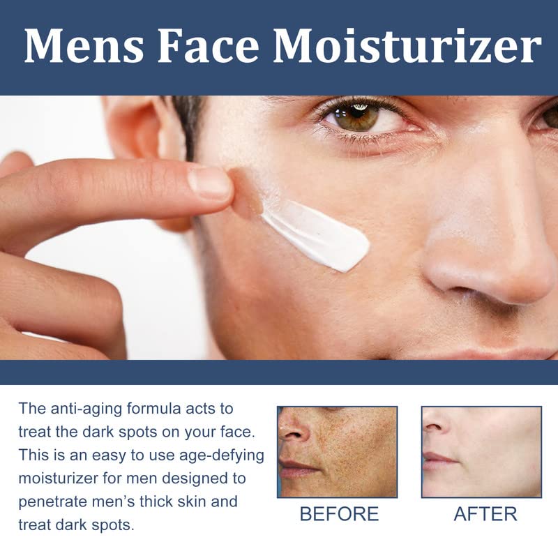 AKARY Muška krema za lice hidratantna krema za suhu kožu, 6 u 1 hidratantni losion za lice s ekstraktom