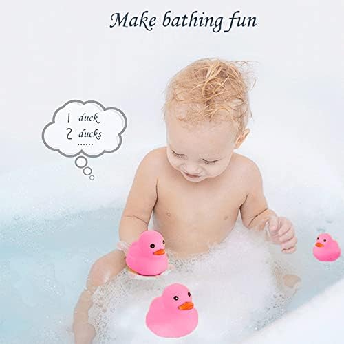 16kom Pink Rubber Duck Kids Bath Duck igračke za malu djecu Dječaci Djevojčice, Squeak i Float gumene patke