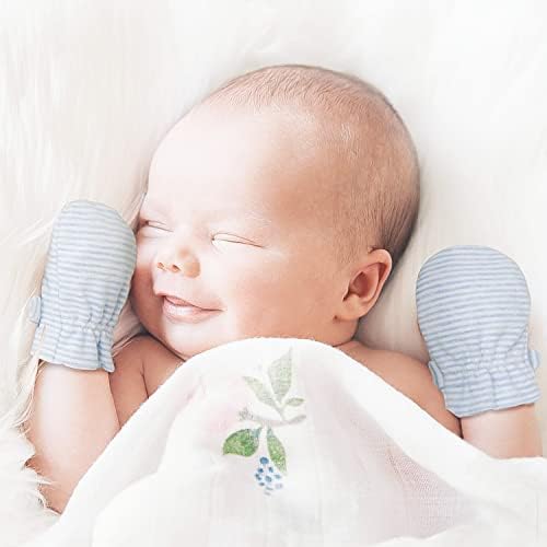 Rukavice za novorođenčad bez ogrebotina ostaju, pamučne prozračne, podesive rukavice za dojenčad