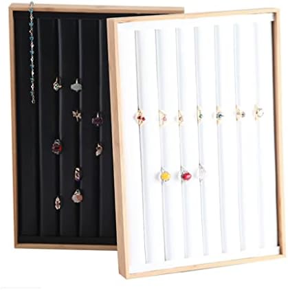 XWWDP bambusovo drvo nakit za izlaganje ladice za nakit Držač prstena ogrlice Organizator narukvice kutija za privjeske za vitrine