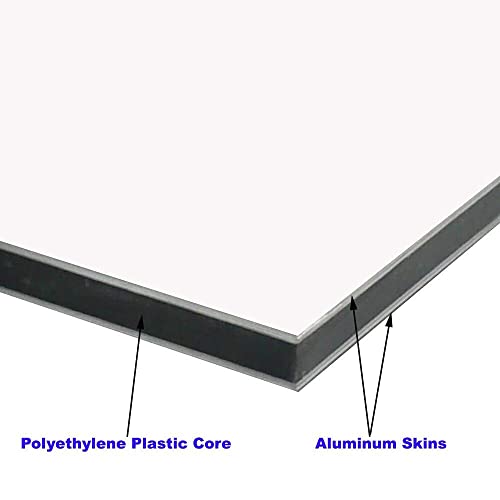 Online Metal Supply Aluminium Composite Sheet, 0.118 x 24 inča x 36 inča, mat bijela