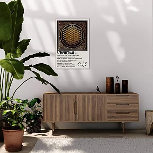 Sempiternalni poster donosi mi horizontu muzički album Potkrivanje postera potpisanog ograničenog izdanja Platno zidno umjetnička soba Estetika za djevojku i dječaka Tinejdžeri Dorm dekor 12x18 inča