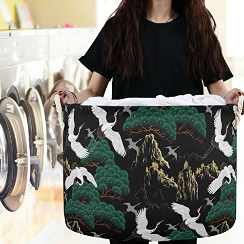Vissunny Dekorativna japanska dizalica za pranje rublja košara za odlaganje kante za odlaganje kante za skladištenje