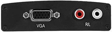 01 VGA pretvarač, audio izlazni adapter 5.1Gbps LED crni DC 5V za video audio mjenjač