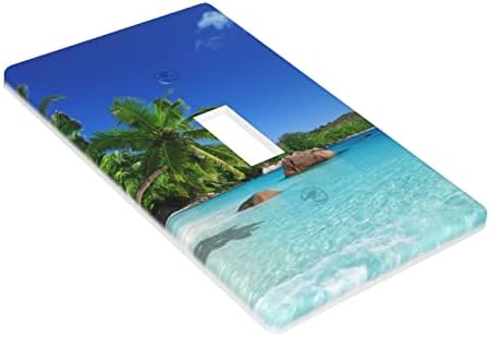 Outlet na plaži Palm Outlet Cover 1-banga Preklopni priključak Zidna ploča Plava svjetlo Prekidač