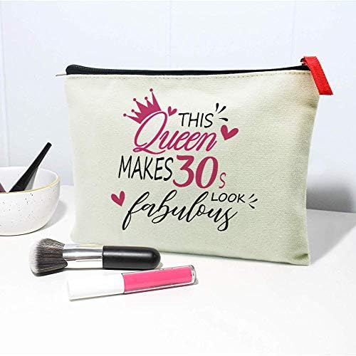 30. - 39. rođendanski poklon, kraljica čini 30-ih fenomenalne, poklone za žene, platno šminka kozmetička torba,