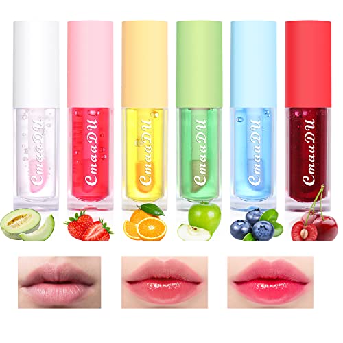 Mrettick Hydrating Lip Glow Oil 6 Paketa Hidratantni Balzam Za Usne Set Sjajila Za Usne Sa Ukusom Voća Kit Za Njegu Usana