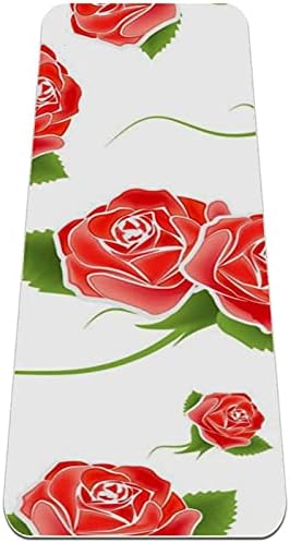 NDKMEHFOJ Roses Folding gimnastika Mat Yoga Mat Pad non-Slip izgubiti težinu Vodootporan Sport Mat Vježba & nbsp;za teretanu Pilates podu