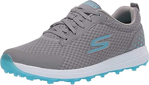 Skechers Ženska max golf cipela, mrežasta siva / plava, 5,5 m SAD